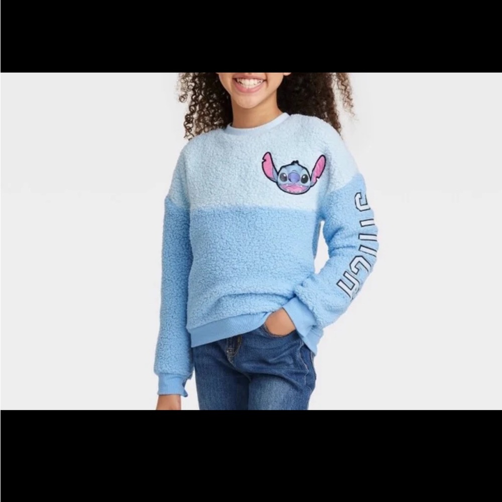 Girl’s Disney Lilo & Stitch Fuzzy Sweater Size XXL